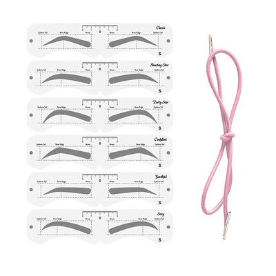24 Eyebrow Set with Elastic Band, Beginner Kit for Quick Makeup, Ideal DIY Tool (S#)