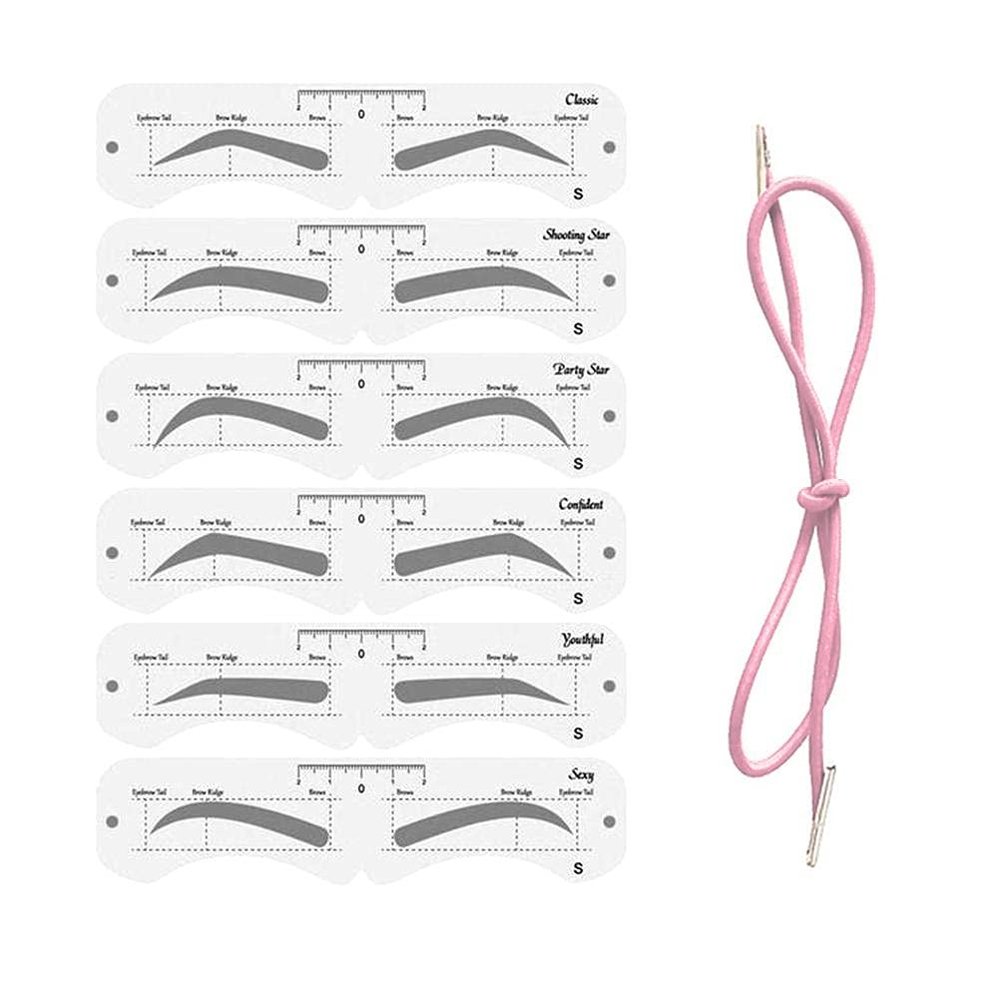 24 Eyebrow Set with Elastic Band, Beginner Kit for Quick Makeup, Ideal DIY Tool (S#)