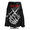 Custom Barber Cape Hairdresser Cape, Add Your Photo Text Logo Personalized Skull Get Faded Haircut Salon Cape for Men, Customized Hair Cutting Cape for Home Salon Barbershop view 1
