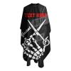 Custom Barber Cape Hairdresser Cape, Add Your Photo Text Logo Personalized Skull Get Faded Haircut Salon Cape for Men, Customized Hair Cutting Cape for Home Salon Barbershop view 3
