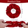 4 Pcs Hair Scrunchies Velvet Elastic Hair Band Thick Large Soft Scrunchy Ropes Curly Ponytail Holder Ties Gift for Wristband Girls Women Hairs Accessories Valentine's Day Christmas(Red) view 3