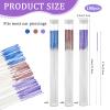 180 PCS Ear Hole Ear Care Kit Disposable Earrings Hole Cleaner Ear Piercing Care Cleaning Tool Ear Hole Cleaning Line Ear Piercing Cleaning Floss for Girls Women Men (Brown, Purple, Royal Blue) view 2
