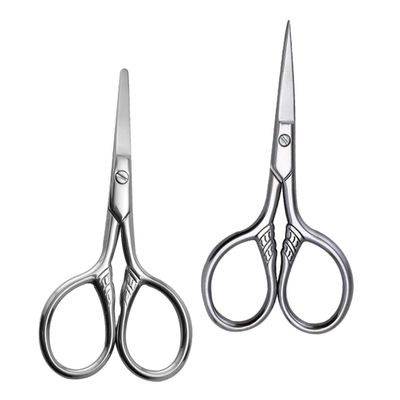 HONMEET 2pcs Stainless Steel Eyebrow Scissors for Women Facial Hair Trimming Lash Cutting Tools Small Precision Scissors