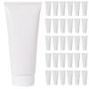 NinthAvenue Basics 30Pcs 120ml/4 oz Empty Refillable Plastic Squeeze Cosmetic Soft Tube Vial Bottles with Screw Cover Makeup Travel Sample Packing Storage Toiletries Container for Facial Cleaner Body Lotion view 1