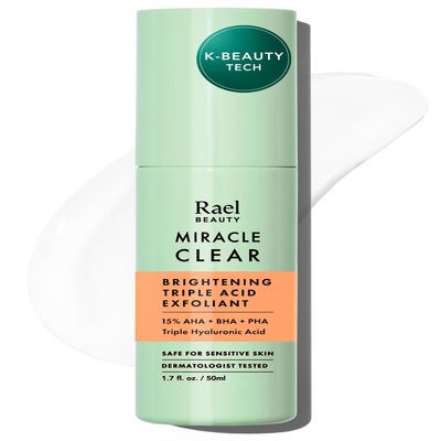 Rael Miracle Clear Exfoliating Serum for Face, AHA/BHA/PHA Complex (1.7 oz)