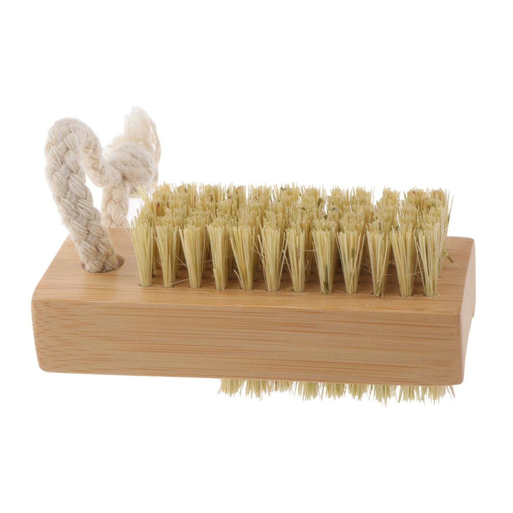 BIUDECO Manicure Brush Nail Brush for Cleaning Comfortable Wood Handle Portable