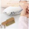 BIUDECO Manicure Brush Nail Brush for Cleaning Comfortable Wood Handle Portable view 4