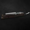 Straight Edge Shaving Razor with Disposable Blades - Wood Handle, Stainless Steel, Sharp (Medium Brown) view 3