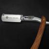 Straight Edge Traditional Shaving Razor with Disposable Blades - Cutthroat Men's Shave (Brown) view 2