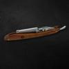 Straight Edge Traditional Shaving Razor with Disposable Blades - Cutthroat Men's Shave (Brown) view 3
