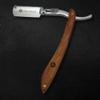 Straight Edge Traditional Shaving Razor with Disposable Blades - Cutthroat Men's Shave (Brown) view 4