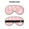 SSIMOO Cute White Bunnies Soft Sleep Eye Mask,Female Breathable Eye Patch,Perfect for Travel and Relaxation, Black view 2