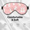 SSIMOO Cute White Bunnies Soft Sleep Eye Mask,Female Breathable Eye Patch,Perfect for Travel and Relaxation, Black view 3