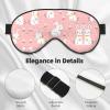 SSIMOO Cute White Bunnies Soft Sleep Eye Mask,Female Breathable Eye Patch,Perfect for Travel and Relaxation, Black view 4