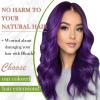 RUNATURE 22 Inch Microbead Hair Extensions Purple Human Hair, Micro Link Extensions Pre Bonded Microloop Long Colorful Purple Hair Extensions for Highlight Party 25g 25s view 2