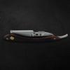 Straight Edge Shaving Razor with Disposable Blades - Solid Wood Handle, Stainless Steel Blades (Dark Brown) view 3