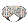 SSIMOO Hand Drawn Teapots and Cups Soft Sleep Eye Mask,Female Breathable Eye Patch,Perfect for Travel and Relaxation, Black view 1