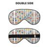SSIMOO Hand Drawn Teapots and Cups Soft Sleep Eye Mask,Female Breathable Eye Patch,Perfect for Travel and Relaxation, Black view 2