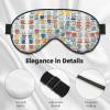 SSIMOO Hand Drawn Teapots and Cups Soft Sleep Eye Mask,Female Breathable Eye Patch,Perfect for Travel and Relaxation, Black view 4