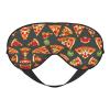 SSIMOO Pizza Pattern Soft Sleep Eye Mask,Female Breathable Eye Patch,Perfect for Travel and Relaxation, Black view 1