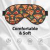 SSIMOO Pizza Pattern Soft Sleep Eye Mask,Female Breathable Eye Patch,Perfect for Travel and Relaxation, Black view 3