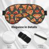 SSIMOO Pizza Pattern Soft Sleep Eye Mask,Female Breathable Eye Patch,Perfect for Travel and Relaxation, Black view 4