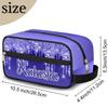 RIRIX Personalized Gift Travel Makeup Bag for Women Girls, Cosmetic Bag Make Up Bag Organizer Toiletry Bag Christmas Birthday Mother's Day Gift Glitter DripsPurple view 2