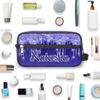 RIRIX Personalized Gift Travel Makeup Bag for Women Girls, Cosmetic Bag Make Up Bag Organizer Toiletry Bag Christmas Birthday Mother's Day Gift Glitter DripsPurple view 4