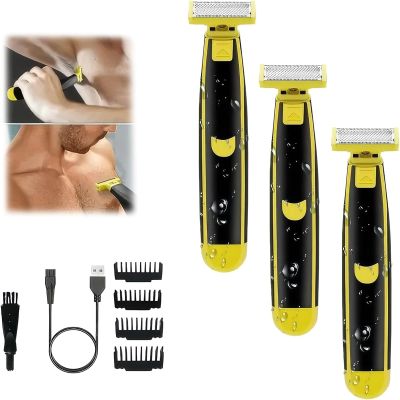 Generic Wet and Dry Electric Shaver, Men's Electric Shaver, 360 Face Hybrid Electric Beard Trimmer and Shaver with 4 Interchangeable Cutter Heads, Non-Slip and Durable, Great for Gift (1PCS) (2)
