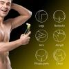 Generic Wet and Dry Electric Shaver, Men's Electric Shaver, 360 Face Hybrid Electric Beard Trimmer and Shaver with 4 Interchangeable Cutter Heads, Non-Slip and Durable, Great for Gift (1PCS) (2) view 2
