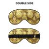 SSIMOO Gold Pineapple Background Soft Sleep Eye Mask,Female Breathable Eye Patch,Perfect for Travel and Relaxation, Black view 2