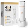 4-in-1 Electric Bikini Trimmer for Women - Painless Electric Razors for Facial/Body/Armpit/Pubic Hair, IPX7 Waterproof Replaceable Shaver Head & Nose Hair Trimmer for Travel, Gifts for Girlfriend Wife view 1