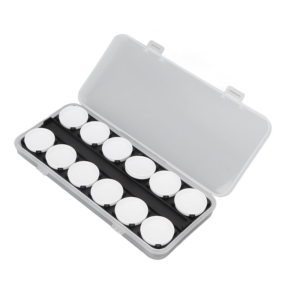 Nail Art Palette Professional ABS 24 Grid Color Mixing Box Tray Nail Artist Novice White