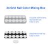 Nail Art Palette Professional ABS 24 Grid Color Mixing Box Tray Nail Artist Novice White view 2