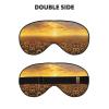 SSIMOO Sunflower Field Sunset Sea of Flowers Soft Sleep Eye Mask,Female Breathable Eye Patch,Perfect for Travel and Relaxation, Black view 2