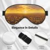 SSIMOO Sunflower Field Sunset Sea of Flowers Soft Sleep Eye Mask,Female Breathable Eye Patch,Perfect for Travel and Relaxation, Black view 4