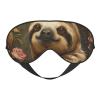 SSIMOO Cute Sloth Soft Sleep Eye Mask,Female Breathable Eye Patch,Perfect for Travel and Relaxation, Black view 1