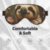 SSIMOO Cute Sloth Soft Sleep Eye Mask,Female Breathable Eye Patch,Perfect for Travel and Relaxation, Black view 3