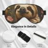 SSIMOO Cute Sloth Soft Sleep Eye Mask,Female Breathable Eye Patch,Perfect for Travel and Relaxation, Black view 4
