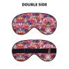 SSIMOO Blooming Flowers Soft Sleep Eye Mask,Female Breathable Eye Patch,Perfect for Travel and Relaxation, Black view 2