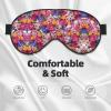 SSIMOO Blooming Flowers Soft Sleep Eye Mask,Female Breathable Eye Patch,Perfect for Travel and Relaxation, Black view 3