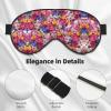 SSIMOO Blooming Flowers Soft Sleep Eye Mask,Female Breathable Eye Patch,Perfect for Travel and Relaxation, Black view 4