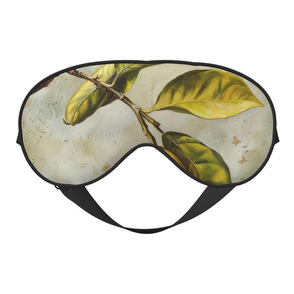 SSIMOO Lemon Fruit Soft Sleep Eye Mask,Female Breathable Eye Patch,Perfect for Travel and Relaxation, Black
