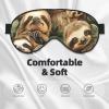 SSIMOO Cute Sloth Soft Sleep Eye Mask,Female Breathable Eye Patch,Perfect for Travel and Relaxation, Black view 3