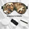 SSIMOO Cute Sloth Soft Sleep Eye Mask,Female Breathable Eye Patch,Perfect for Travel and Relaxation, Black view 4