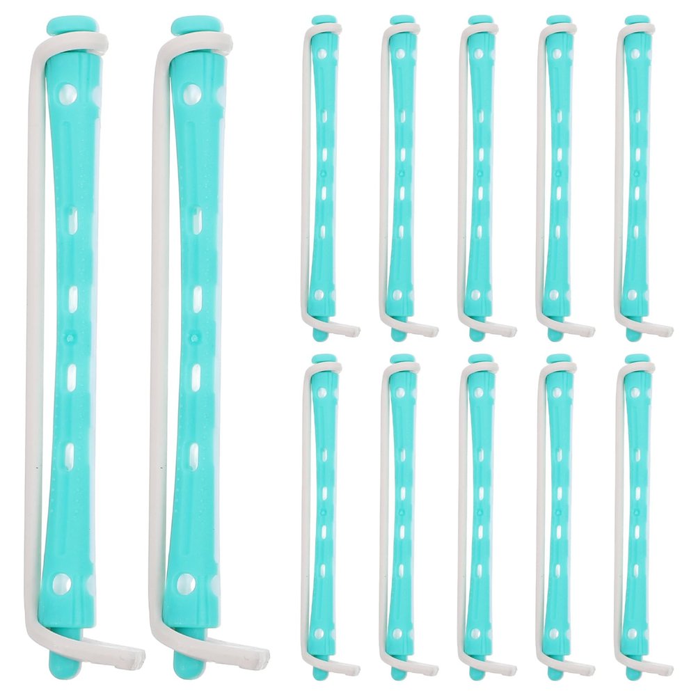 12pcs Plastic Spiral Hair Perm Rods for Barber Training