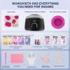 Waxing Kit, WUWUVISTA Hair Removal Hard Wax Kit with Wax Melt Warmer & Waxing Beads for Women & Men - Professional at home Wax Pot for Face/Brazilian/Full Body/Bikini/Sensitive Skin(Black, 69 items) view 2