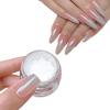 MEILINDS White Pearl Chrome Nail Powder, High Gloss Mirror Effect Pearlescent Iridescent Glitters Powder Mermaid Pigment for Nail Art Decoration view 1
