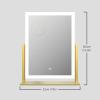 Gvnkvn Lighted Makeup Mirror, Hollywood Vanity Mirror with Lights, Three Color ModesDetachable 10X Magnification Mirror, Smart Touch Control, 360Rotation (15.2in) view 2