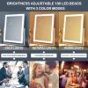 Gvnkvn Lighted Makeup Mirror, Hollywood Vanity Mirror with Lights, Three Color ModesDetachable 10X Magnification Mirror, Smart Touch Control, 360Rotation (15.2in) view 3